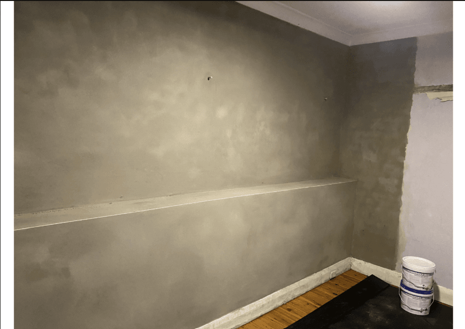 Negative pressure membrane applied to basement walls using Hydropoxy WFX at Barcom Ave Darlinghurst