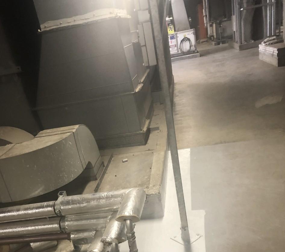 Floor sealing membrane applied in hospital plant room at Prince of Wales Hospital