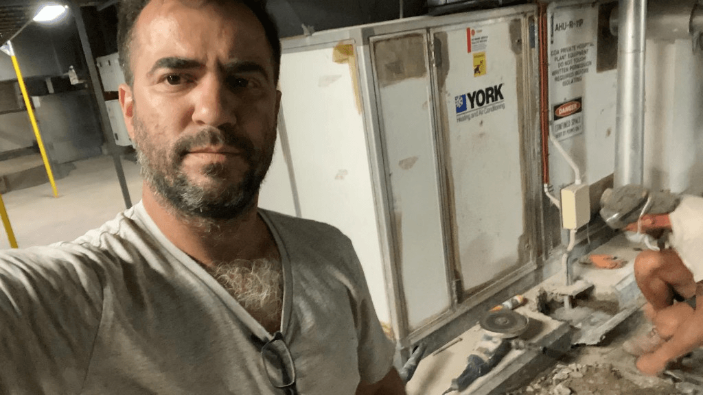 Issac Zorzano on a commercial water damage restoration job